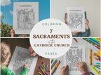 7 Sacraments Catholic Coloring Pages | Religious Education (PDF)
