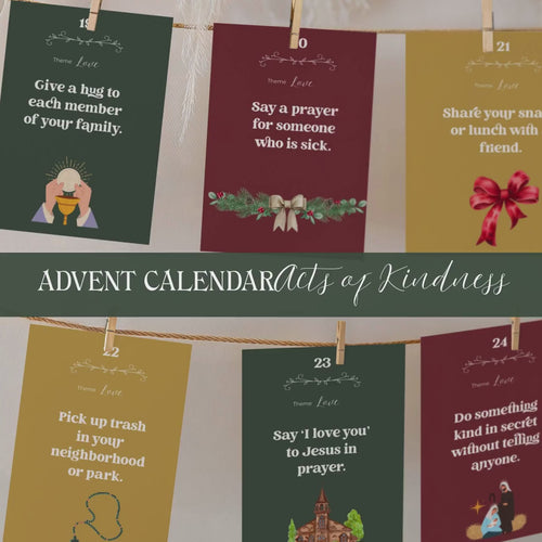 Acts of Kindness Advent Calendar: Christian Family Activity (Digital Download)