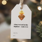 Printable Catholic Christmas Gift Tags, Vintage Holy Card Ephemera (Digital Download)