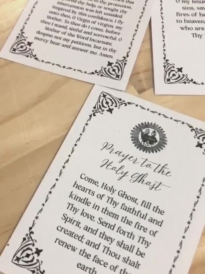 Vintage Catholic Prayer Cards: Traditional Devotional Art (PDF)