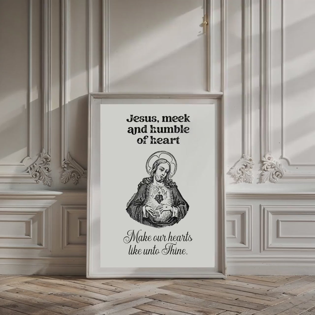 Jesus Meek and Humble Print: Christian Home Decor (Digital Download)
