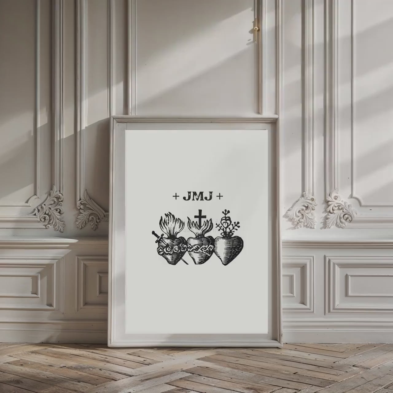 JMJ Hearts Holy Family Print: Christian Home Decor (Digital Download)