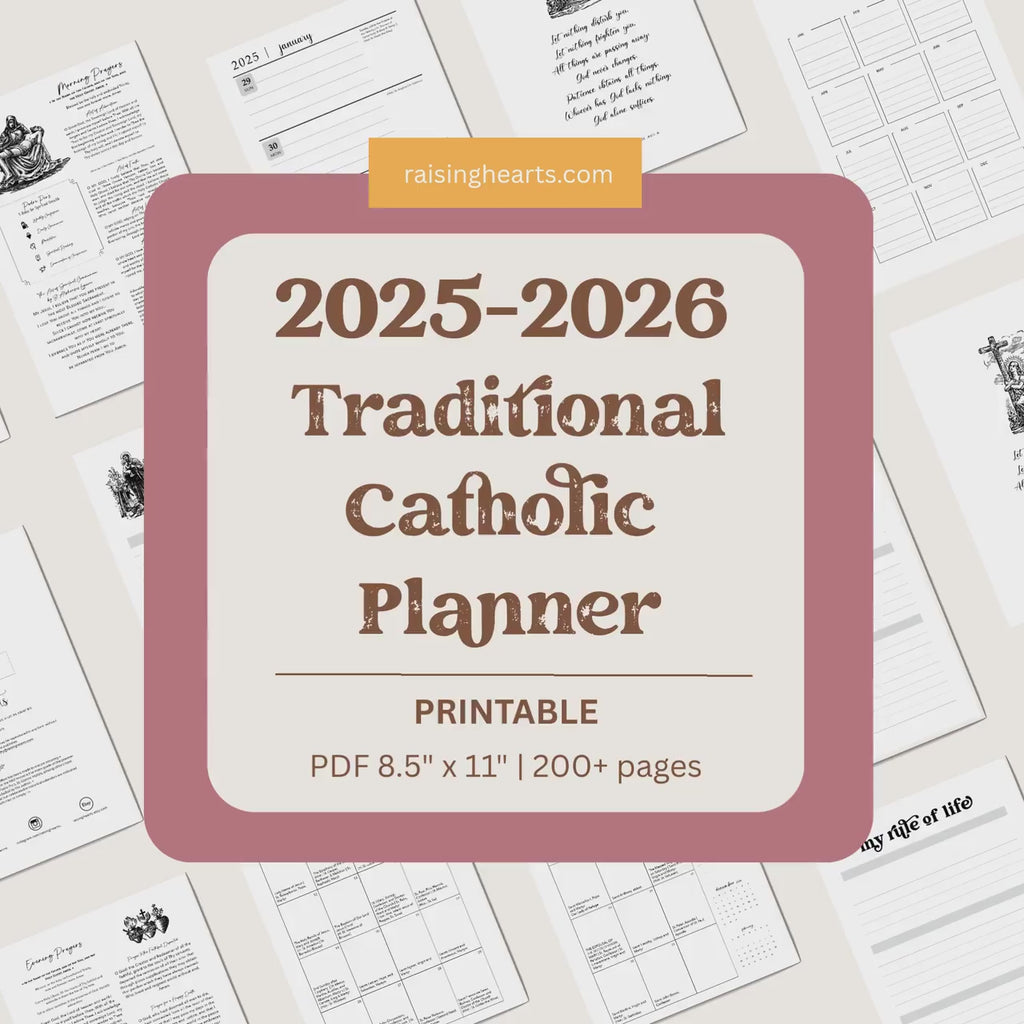 Traditional Catholic Planner 2025-2026: Latin Missal Feasts, Customizable Layout (PDF Download