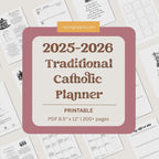 Traditional Catholic Planner 2025-2026: Latin Missal Feasts, Customizable Layout (PDF Download