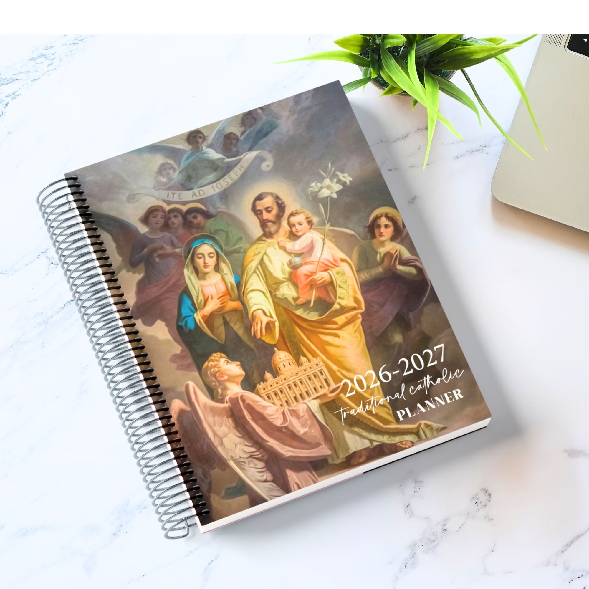 2026-2027 Traditional Catholic Planner, Vertical Weekly Layout (Feasts based on the 1962 Missal) | Ite Ad Joseph on the Cover | ✦ PRE-ORDER ✦ Orders ship at the end of June.